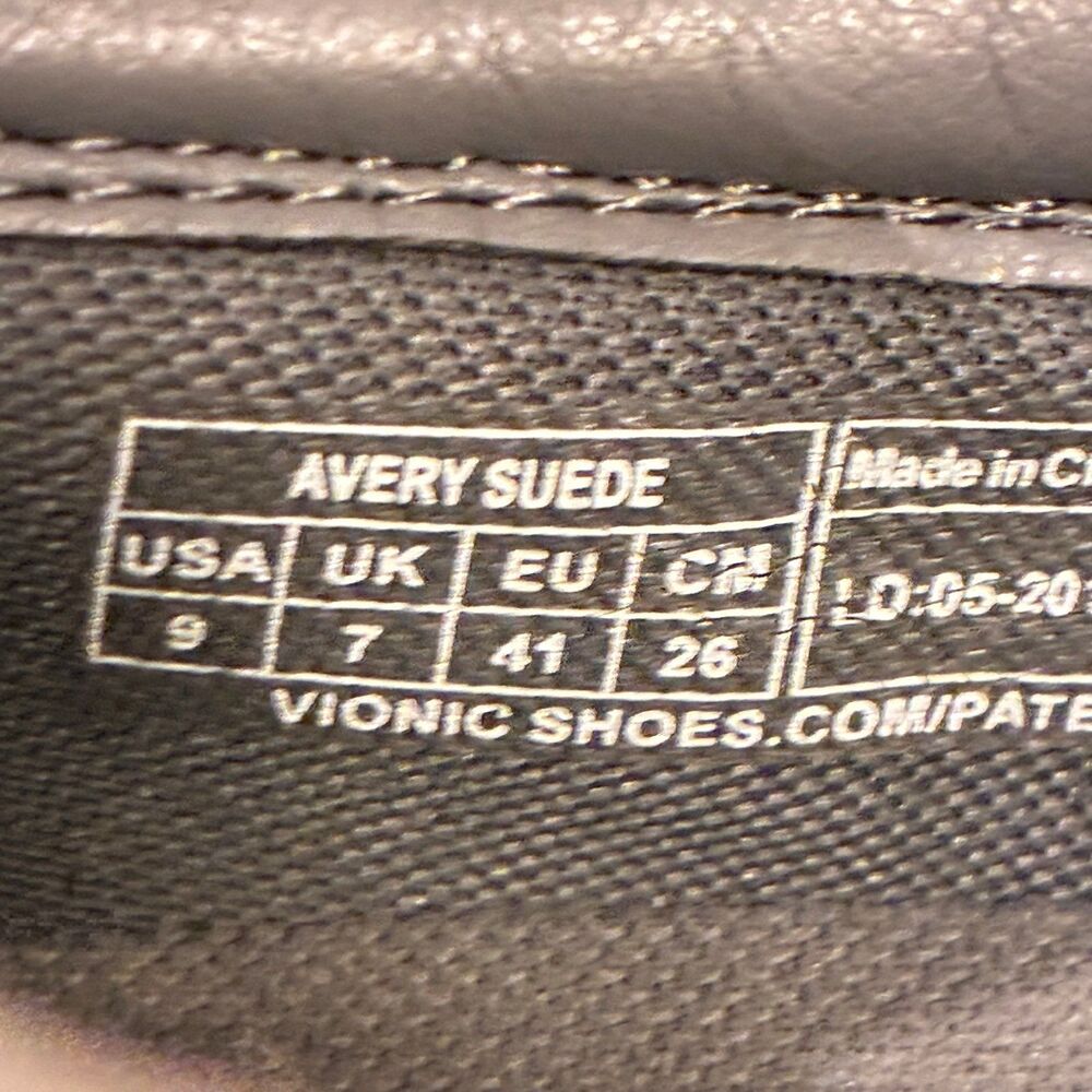 Vionic Gray Suede Avery Pro Non-Slip Sneakers Loafers Size 9 - Picture 6 of 9